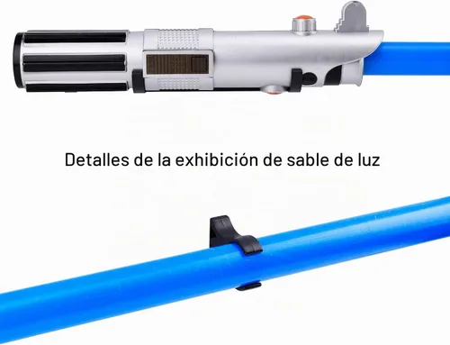 Vista 4 de Soporte de pared para sable de luz horizontal, soporte de gancho para sable de luz, compatible con cualquier sable de luz, color negro, paquete de 1