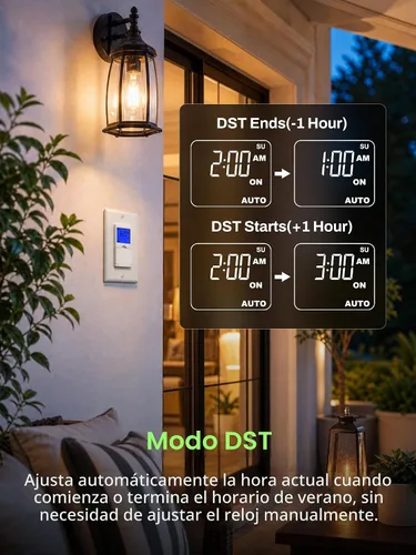 Vista 3 de BN-LINK Interruptor de temporizador astronómico programable de 7 días para luces, amanecer puesta de sol programable interruptor de luz temporizador