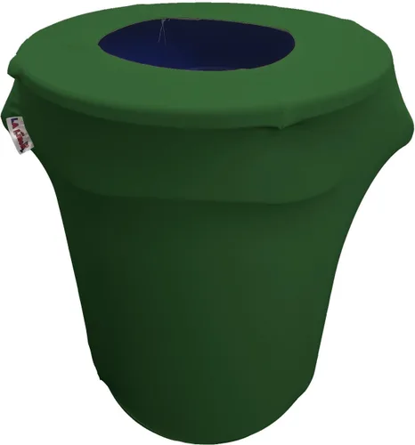 Vista 14 de LA Linen Funda elástica de elastano ajustable para cubo de basura Slim Jim de 23 galones, cubierta de contenedor de residuos, decoración de patio