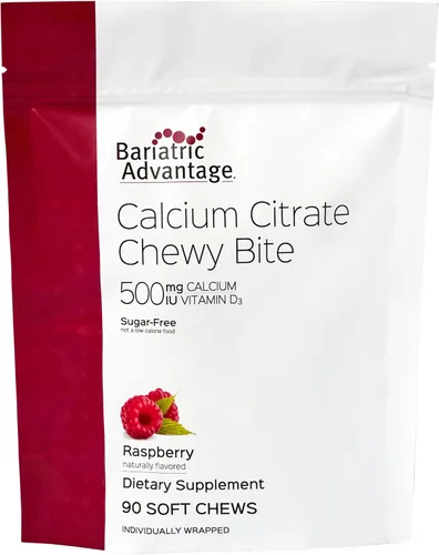 Vista 17 de Bariatric Advantage Picaduras masticables de citrato de calcio 500 mg - Altamente absorbible y digerible - Vitamina D3 - Suplemento de calcio