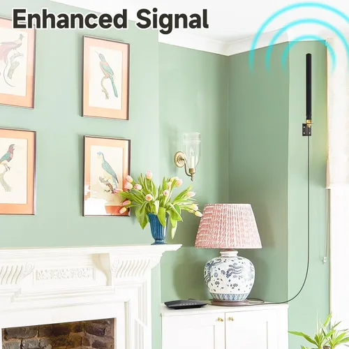 Vista 6 de Superbat Reemplazo de antena SMA 4G LTE para enrutador de cámara de rastreo Antena de montaje en pared al aire libre para receptor extendido Muddy