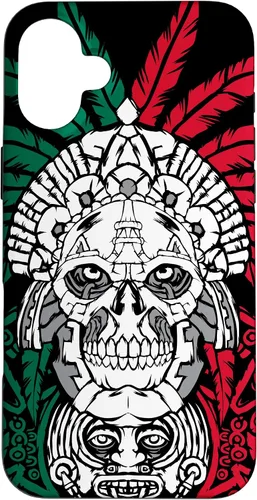 Vista 23 de Aztec Warrior Skull - Funda para iPhone 17, diseño de antepasados mexicanos