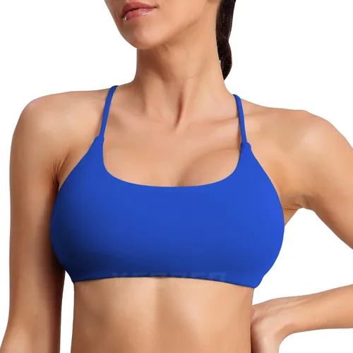 Vista 2 de YEOREO Pearl - Brasier deportivo para mujer, con tirantes cruzados, espalda cruzada, espalda descubierta, extraíble, acolchado, para yoga