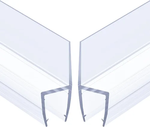 Vista 8 de AmazerBath Sello inferior de puerta de ducha sin marco de 39 pulgadas (juego de 2) – transparente, adecuado para vidrio de 3/8 pulgadas