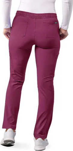 Vista 2 de Pantalones Adar Addition Scrubs, ropa quirúrgica, ajustados, con cordón, estilo cargo, para mujer
