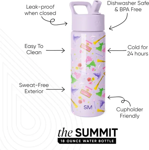 Vista 73 de Simple Modern DC Comics Batman - Botella de agua para niños con tapa con pajilla, vaso aislado de acero inoxidable de 14 onzas para niños, vaso a