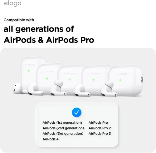 Vista 3 de elago Ganchos para las orejas diseñados para AirPods Pro 3 y Pro 2 y Pro, 4, 3, 2 y 1, accesorios para auriculares, antideslizantes, diseño Negro