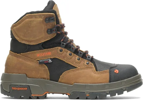 Vista 7 de Wolverine Legend zapatos de trabajo impermeables con puntera de composite, 6 pulgadas, para hombre Marrón oscuro