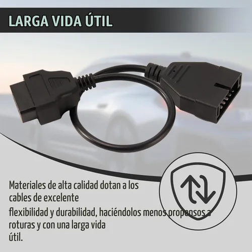 Vista 4 de Adaptador OBD1 a OBD2, lector de código de cable automático, herramienta de extensión de diagnóstico, OBD1 de 12 pines a OBD2 16 pines, cable