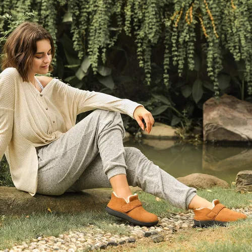 Vista 5 de Zizor Zapatos de casa ajustables Ivy para mujer para interiores y exteriores