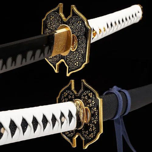 Vista 4 de Yamato - Espada Katana de acero al carbono 1095 de 41 pulgadas, espada samurái de espiga completa, juego de armas, colección de accesorios de regalo