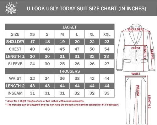 Vista 7 de U LOOK UGLY TODAY - Traje de fiesta para hombre, color sólido, para fiestas temáticas, eventos, club, Chaqueta con pantalones de corbata