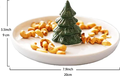 Vista 2 de ONDIAN CHUNCIN - Jewelry Dish, Ceramics Ring Dish, Christmas Tree Jewelry Tray, Nordic Style Key Tray, Trinket Dish, Birthday Gifts for Friend