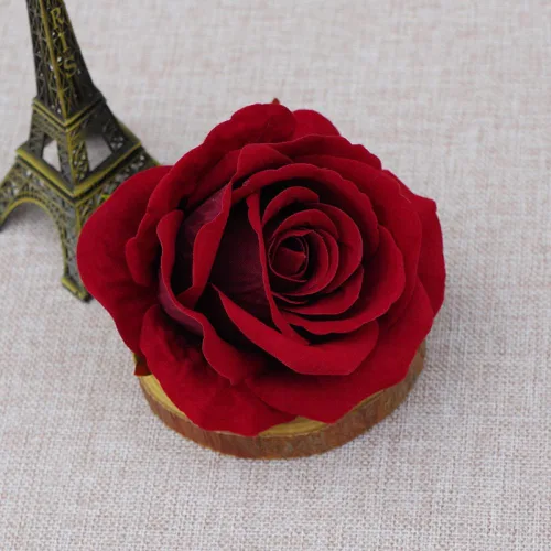 Vista 22 de 10 piezas de flores artificiales sin tallo de 3.9 in de cabeza de rosas artificiales estéticas para bodas, ramos, guirnaldas
