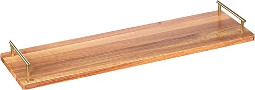 Vista 14 de Tabla grande de embutidos – Con asas laterales incorporadas, tabla de servir de madera de acacia de 32 pulgadas para queso, carne y aperitivos