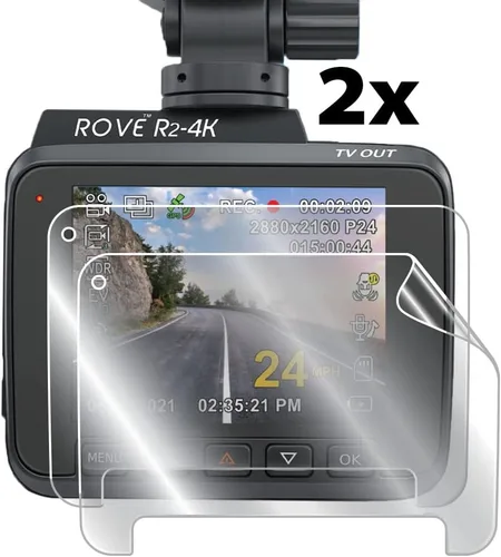 Vista 2 de IPG Protector de pantalla para cámara Rove R2-4K Dash Cam (2 unidades) Protector de pantalla invisible de hidrogel - Calidad HD/Autocuración/Libre