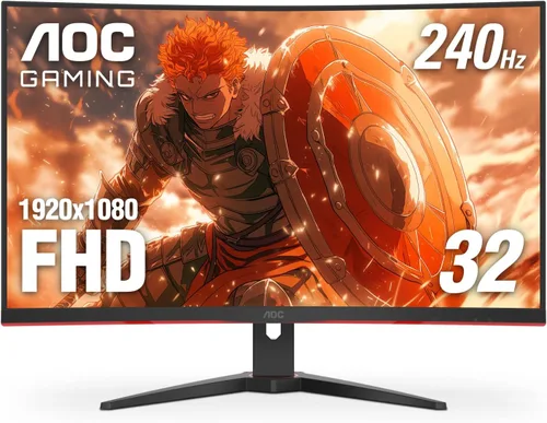 Vista 11 de AOC C24G42E Monitor de juego ultrarrápido curvo de 24" sin marco, 1500R, FHD 1080p, 180Hz 0.5ms MPRT, HDMI 2.0 x2, Display Port x1, HDR, altavoces