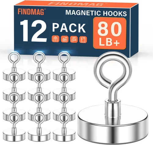 Vista 12 de FINDMAG Ganchos magnéticos, 28LB+ Ganchos magnéticos para cabinas