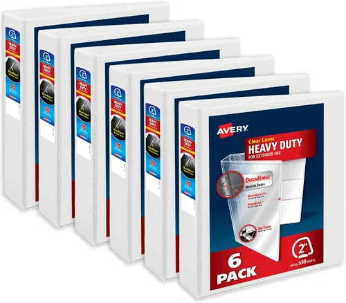 Vista 12 de Carpeta resistente Avery para trabajos, Blanco Paquete de 10