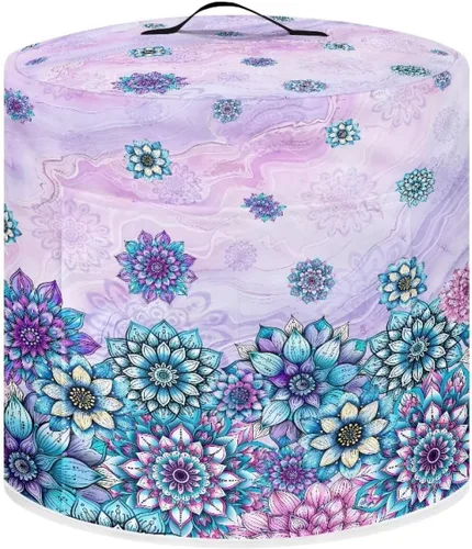 Vista 39 de Suobstales Cubierta para aparato con estampado de estrellas de mar de playa, cubierta antipolvo, funda portátil para olla a presión con bolsillo