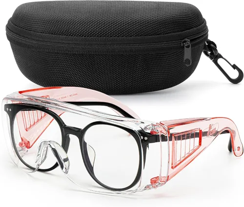 Vista 14 de UNCO - Gafas de seguridad sobre gafas, gafas protectoras, antiniebla, para trabajo, gafas de seguridad sobre gafas