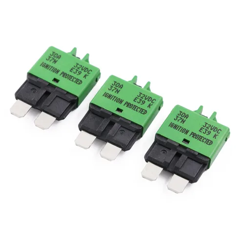 Vista 12 de Disyuntor de fusibles de reinicio manual de 12 V, 24 V, 3 A, ATO/ATC de perfil bajo – UL – Disyuntores reiniciables tipo 3 amperios, kit de fusibles