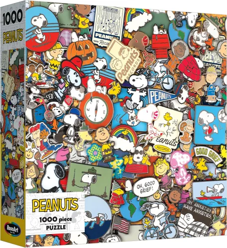 Vista 7 de RoseArt - Peanuts - Cast of Characters - Rompecabezas de 1000 piezas para adultos