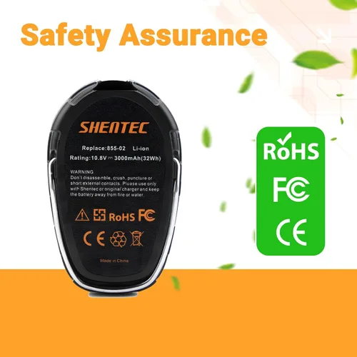 Vista 6 de Shentec Batería de 10.8V 3000mAh compatible con Dremel 855-02 855-01