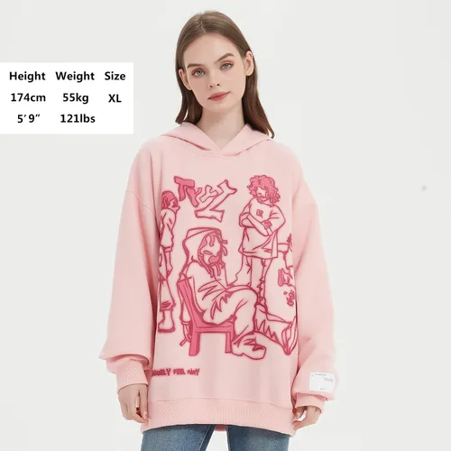 Vista 3 de Streetwear - Sudadera con capucha de algodón con estampado de ojo de mundo