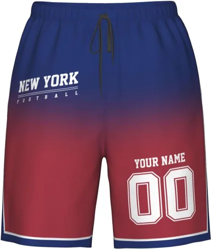 Vista 20 de Pantalones cortos de playa personalizados de fútbol para hombre, de secado rápido, personalizados con cualquier nombre y número, regalos