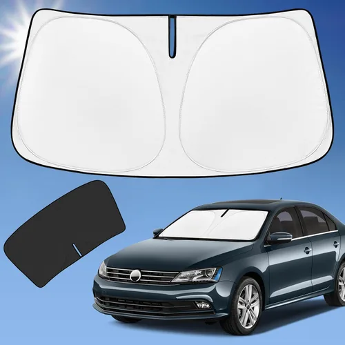Vista 63 de Parasol de 4 capas para parabrisas, ajuste personalizado, tela 240T