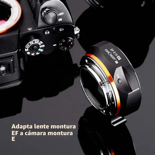 Vista 3 de Adaptador de lente electrónico EF/EF-S a E, montaje K&F CONCEPT Auto Focus