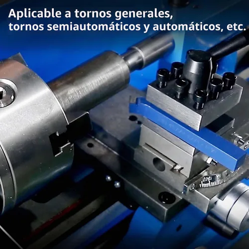 Vista 8 de 10 piezas de herramientas cortadoras de torno de metal de 1/4 de pulgada con punta de carburo, juego de corte de bits C6, para torneado de torno