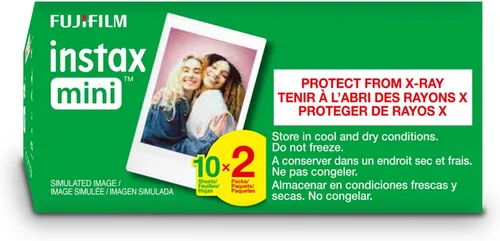 Vista 5 de FUJIFILM Instax Mini Película Instantánea Paquete Doble (Blanco), 20 Fotos