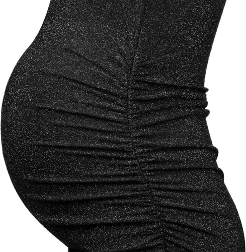 Vista 5 de KIM S Vestido de maternidad con purpurina para sesión de fotos, vestidos ajustados para baby shower o uso diario