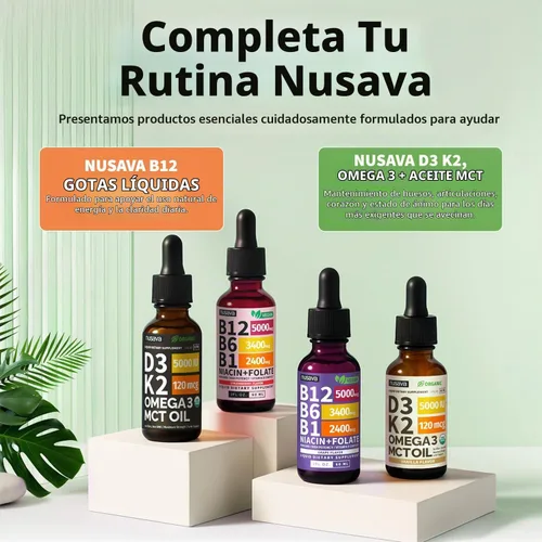 Vista 8 de Paquete de 2 gotas líquidas de vitamina B12 y B6, complejo de vitamina B sublingual B12 - Vitamina B 12 de 5000 mcg - B12 metilcobalamina