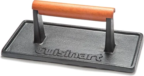 Vista 5 de Cuisinart CGS-2010 Premium Grill Set (10 piezas) y Cuisinart CGPR-221 Prensa de parrilla de hierro fundido (mango de madera), pesa 2.1 libras