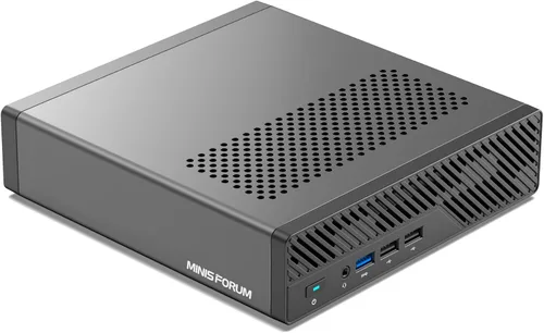 Vista 12 de MINISFORUM MS-A1 Mini Estación de Trabajo Barebone Mini PC, Salida Triple 4K HDMI DP USB-C, 4X Ranura SSD PCIe, 2X Puerto Ethernet 2.5G, 4X USB