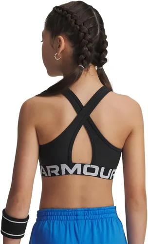 Vista 2 de Under Armour Sujetador deportivo de impacto medio con espalda cruzada para niñas