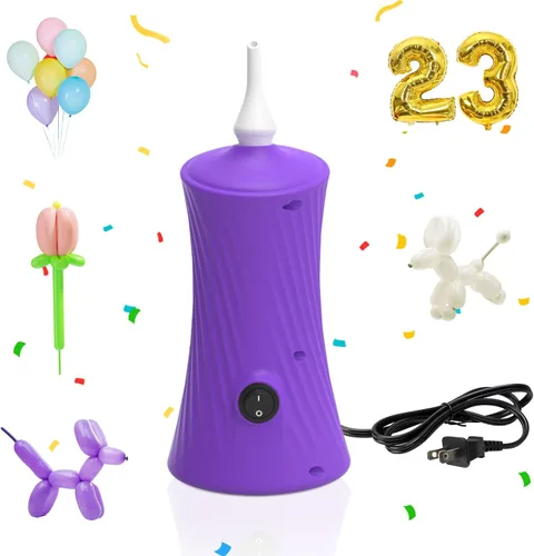 Vista 9 de AXHJ Balloon Pump Electric Air Pumps for Long Balloons, Electric Air Balloon Pump, Balloon Inflator for Foil Twisty Animal Balloons in Birthday