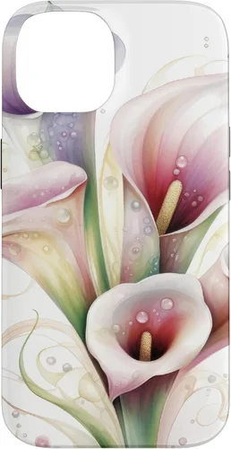 Vista 4 de iPhone 12 Pro Max Calla Lilies Flower Floral Watercolor Case