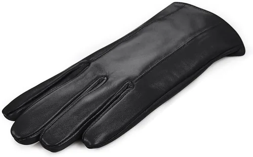 Vista 10 de MGGMOKAY Guantes de cuero para hombre, guantes de invierno de piel de oveja con forro