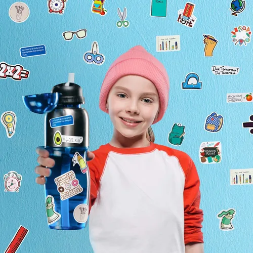 Vista 5 de Zonon 200 calcomanías de ciencia para estudiantes, niños, profesores de ciencias, imprescindibles para química, biología, física, calcomanías