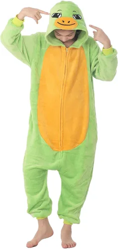 Vista 2 de WOYASIM Pijama de animal para niños, disfraz de una pieza, ropa de dormir, Halloween, Pascua, cosplay para niñas y niños