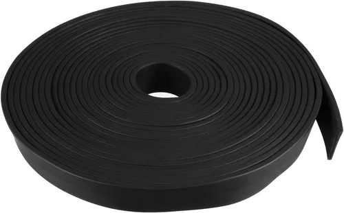 Vista 70 de uxcell Tira de sello de goma rectangular maciza, 0.197 in de ancho, 0.118 in de grosor, 3.3 ft de largo, color negro