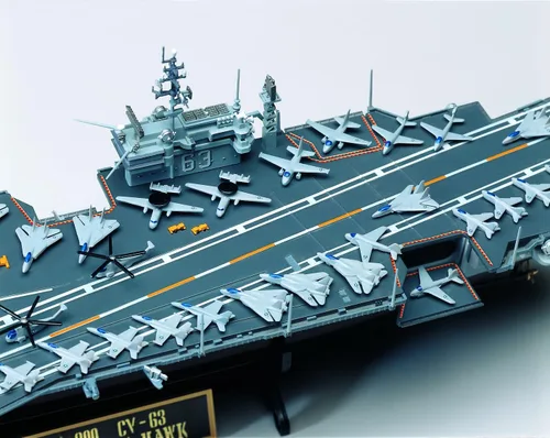 Vista 4 de Academy Kit de modelo U.S.S Kitty Hawk a escala 1/800