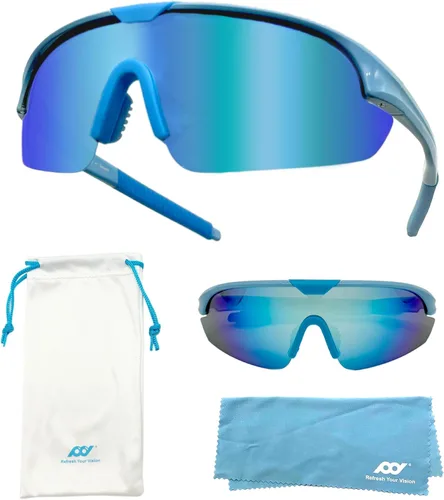 Vista 6 de XII WY escudo polarizado jóvenes niños junior deportes gafas de sol ciclismo correr golf béisbol para niños niñas
