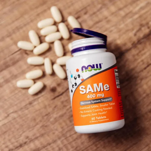 Vista 6 de NOW Suplementos, SAMe (S-Adenosil-L-Metionina) 400 mg, Soporte del Sistema Nervioso*, 60 Tabletas