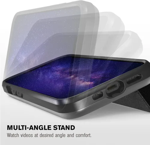 Vista 4 de VENA vCommute Funda tipo cartera compatible con Apple iPhone 14 (15.5 cm), funda de cuero con tapa plegable, tarjetero con función de soporte