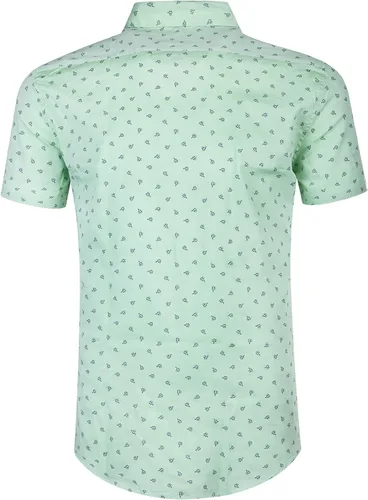 Vista 2 de Men's Premium Polka Dot Print Casual Shirt Short Sleeve Cotton Shirts